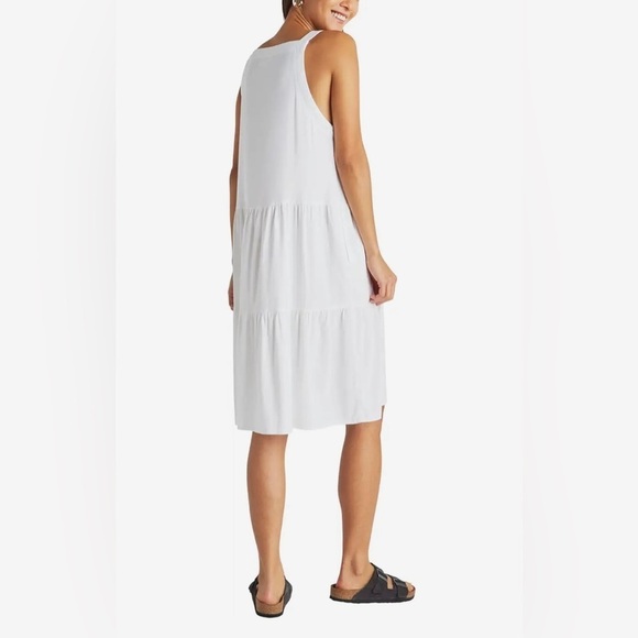 Splendid Napa Tiered Dress Cottagecore Boho Minimalist Relaxed Fit with Pockets - Picture 4 of 8